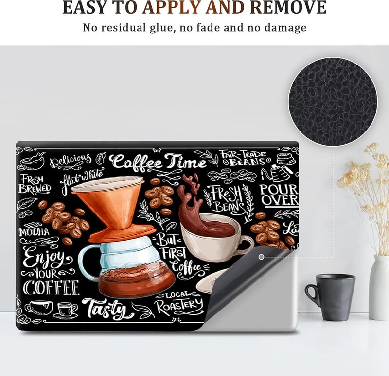 Lauspuck Laptop Notebook Skin Sticker Cover Decal, 12 13 13.3 14 15 15.4 15.6 inch Laptop Vinyl Skin Sticker Cover Art Protector Decal Universal, Coffee Time - Image 3